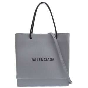 バレンシアガ BALENCIAGA ショッピングトート #S 2WAYバッグ トートバッグ ショルダーバッグ レザー グレー 568813 中古 新入荷 OB2030