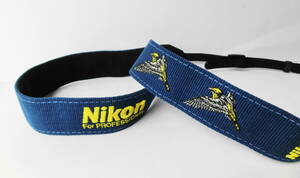 ★ ニコン Nikon バードストラップ for Professional 刺繍（ ブルー )