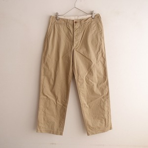 【美品/定価1.7万】オーディナリーフィッツ Ordinary fits *MILITAR CHINO コットンチノパンツ*34ベージュ(33-2412-505)【12A52】