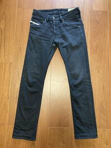 ★DIESEL★ディーセル★ブラックデニム★BELTHER★W26-L30★REGULAR SLIM TAPPERED★レギュラースリムテイパード★ストレッチ★スキニー★