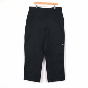 ディッキーズ ワークパンツ ペインターパンツ ワンポイントロゴ アメリカ古着 メンズ 38×32サイズ ネイビー Dickies