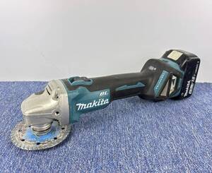 【中古品】makita マキタ 18V 100mm 充電式ディスクグラインダ GA412D バッテリー BL1860B 6.0Ah コードレス 研磨 研削 切削 切断 422