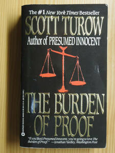 洋書『The Burden Of Proof』 Scott Turow