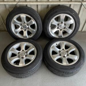 ☆中古品 トヨタプラド純正ホイール ダンロップ 215/60R17C タイヤホイール4本セット☆