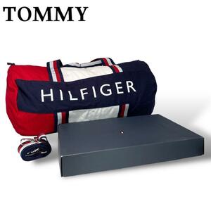 トミーヒルフィガー　2way ボストンバッグ　ショルダー　キャンバス　ネイビー　レディース　メンズ　ユニセックス TOMMY HILFIGER