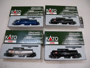 HK3037★HOゲージ 鉄道模型 KATO タキ43000(黒)2台 / タキ43000(ブルー) / タキ43000(シルバー) 4両セット まとめ売り 中古現状渡し