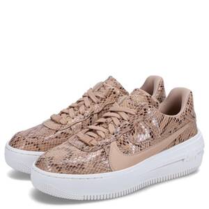 ナイキ 24.5cm エアフォース 1 スネーク ブラウン 税込定価14300円 NIKE W AIR FORCE 1 PLT.AF.ORM レディース スニーカー 蛇柄 天然皮革