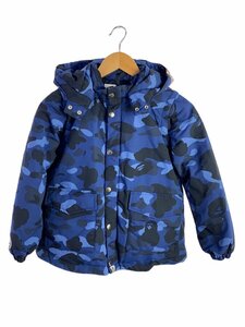 BAPE KIDS◆ジャケット/140cm/ナイロン/BLU/カモフラ/001HJH703002K/4wayシャークダウンジャケット