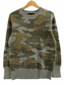 BANANA REPUBLIC バナナリパブリック カモフラ ニット セーター sizeS/オリーブ ◇■ ☆ ebb9 レディース