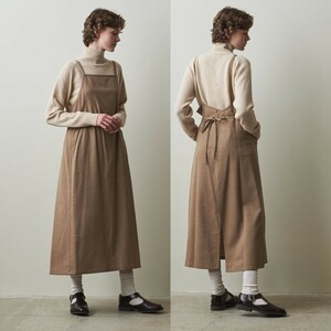 新品 steven alan スティーブンアラン 定価2万6400円 日本製 TWEED APRON DRESS ワンピース　FREE　管理番号F741Q825