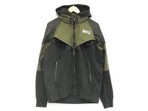 1円 ■美品■ NIKE×sacai ナイキ×サカイ コットン×ポリエステル ジャケット アウター 上着 サイズL 洋服 カーキ系×ブラック系 FK2195