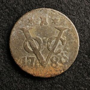 KM#152/オランダ領東インド VOC DUIT銅貨（1789）ゼーラント・ミント[E1154] コイン,蘭印,インドネシア