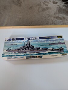 ハセガワ 1/700 WLシリーズ No.119 アメリカ海軍戦艦 サウスダコタ カタパルトとクレーンのエッチングパーツ付き