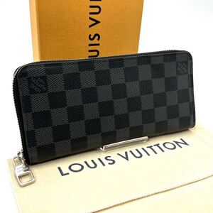 新型◆未使用保管品◆LOUIS VUITTON ルイヴィトン ジッピーヴェルティカル ダミエグラフィット 長財布 ロングウォレット ラウンドジップ