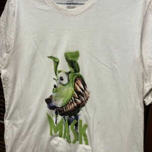 1スタ 再落無し AHFR 白 ムービー Tシャツ マスク MASK コメディ 映画 90s 00s ビンテージ アメリカ 古着 ベール 卸 仕入れ