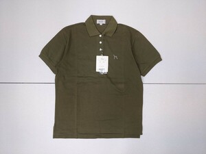 3．未使用タグ付き アダバット adabat 日本製 鹿の子 半袖ポロシャツ メンズ2　カーキx404