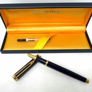 WATERMAN/ウォーターマン IDEAL アイデアル 万年筆 18K/750/EF ブルー×ゴールド コンバーター