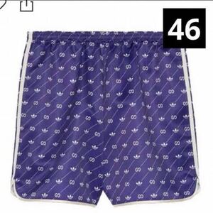 Gucci x adidas Trefoil Print Shorts Blue 46