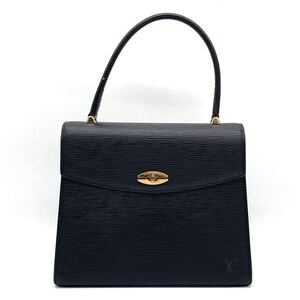 1円 良品 LOUIS VUITTON ルイヴィトン エピ ノワール マルゼルブ ハンドバッグ トップハンドル ターンロック M52372