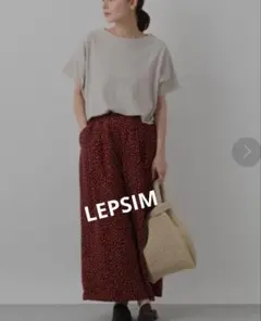 LEPSIM　ドットプリントワイドパンツ