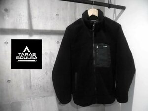 美品 23AW TARAS BOULBA タラスブルバ 防風 ボアフリースジャケット M/ボンディング裏メッシュ ボアブルゾン/黒/メンズ/TBM-F23-014-028