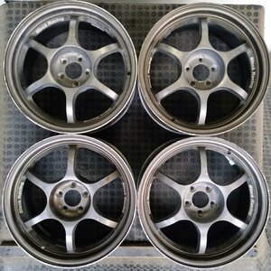 管理番号：W5-78【4本価額】【17x7.5J 5x100 ET+48 ハブ67】BLACK RACING フォレスターレガシィ等・直接引取可能