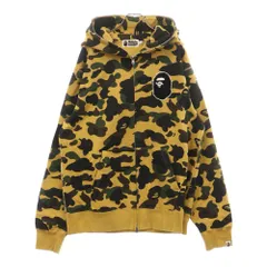 A BATHING APE (アベイシングエイプ) 1ST CAMO FULL ZIP HOODIE ファーストカモフルジップフーディー ジップアップパーカー カモフラ柄 イエロー 001ZPK301004M