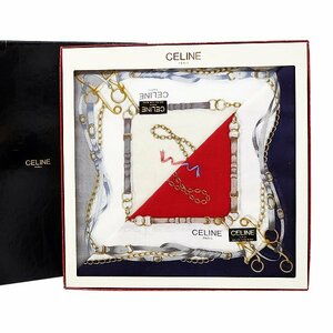 DKG★ 未使用 CELINE セリーヌ ハンカチ 2枚セット　レディース 女性 ハンカチーフ セリーヌハンカチ セリーヌハンカチーフ