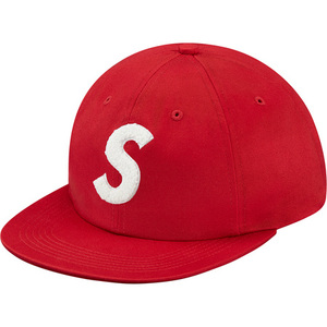 即決 supreme Chenille S Logo 6-Panel cap red