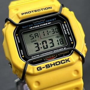 新品 希少 CASIO カシオ G-SHOCK ジーショック FOX FIRE フォックスファイヤー DW-5600E 腕時計 デジタル クオーツ 多機能 イエロー メンズ