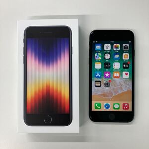 177【中古】iPhone SE 第3世代 64GB 黒　100％　ミッドナイト　 SIMフリー　シムフリー　Apple iPhone SE3　35865166896500