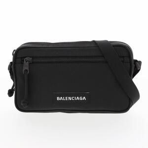 【美品】 BALENCIAGA （バレンシアガ） ナイロン ショルダーバッグ Black 659989 used:A [ROR]