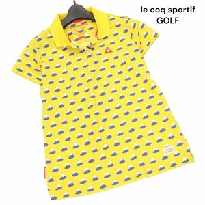 le coq sportif GOLF ルコック スポルティフ ゴルフ 春夏 富士山 総柄♪ 半袖 鹿の子 ポロシャツ Sz.L　レディース　K4T00981_6#A