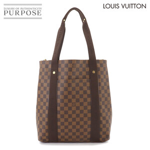 新品同様 ルイ ヴィトン LOUIS VUITTON ダミエ カバ ボブール トート バッグ エベヌ N52006 ゴールド 金具 Cabas Beaubourg 90246133