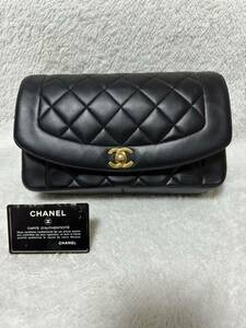 【極美品】シャネル CHANEL ダイアナ25 マトラッセ 黒 ゴールド金具