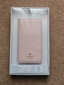 iPhone SE（第3世代）用 LANVIN en Bleu ブックタイプケース／Baby Pink×Vivid Pink 未開封　R22C017P