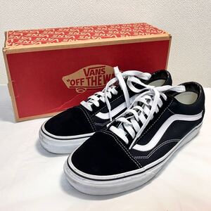 良品◎VANS/バンズ OLD SKOOL オールドスクール スニーカー ブラック 黒 28cm 721277 箱付き 靴 ヴァンズ