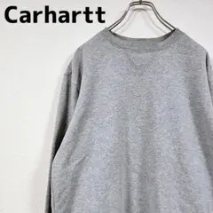 Carhartt　カーハート　スウェット　グレー　ワンポイントロゴ　古着