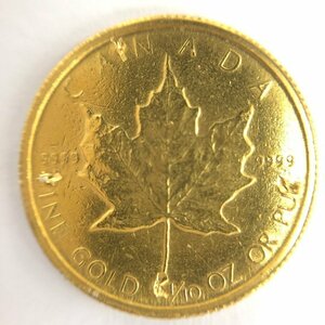 K24IG　カナダ　メイプルリーフ金貨　1/10oz　1985　総重量3.1g【CEBC4048】