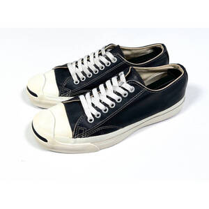 USA製 1990s CONVERSE LEATHER JACK PURCELL US6.5(25.0cm) Black オールドコンバース レザー ジャックパーセル スニーカー ブラック 黒