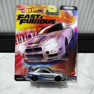 新品未開封 HotWheels ホットウィール FAST & FURIOUS ワイルドスピード NISSAN SKYLINE GT-R BNR34 日産 スカイライン R34 ブライアン