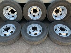 225/80R17.5 123/122 ダンロップ SP688 ミックス 2015年 4トン DMZB 17.5×6.00 135-9TC TOPY製 両面再塗装済 6本値段