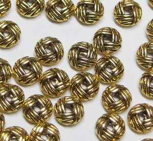 メタル★縄目　6x3mm 金(古美)　20g (約66個)★【ご注文は合計500円から】 アンティークゴールド ビーズ