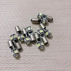 ホワイト ルームランプ キャンセラー 12V BA9S LED 内蔵 デコード