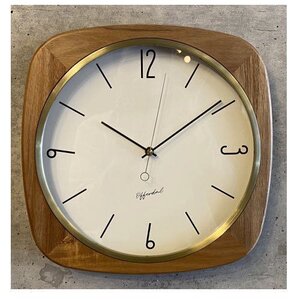 MCM wall clock/square(検 ウッドフレーム,ビンテージ,ミッドセンチュリー,イームズ,50