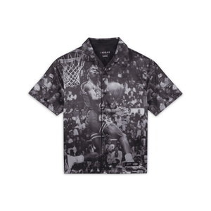 【国内本物保証】S ナイキ ジョーダン x ア・マ・マニエール サテン ボタンアップ / NIKE Jordan A ma maniere Satin Button Up Black