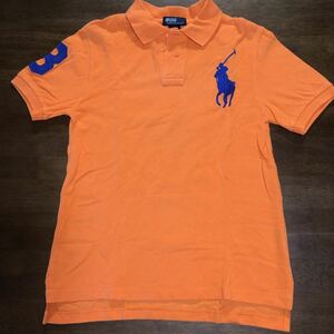 【RALPH LAUREN/ラルフローレン】ポロシャツ　Sサイズ/140㎝　ビッグポニー　中古　オレンジ