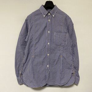 美品 AD 2014 COMME des GARCONS HOMME ゴム パッカリング ギンガムチェック シャツ S コムデギャルソン オム SHIRT ボタンダウン