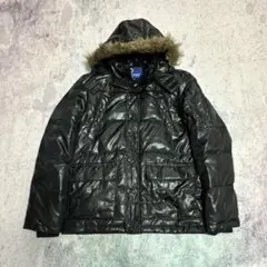 archive fur grunge down jacket y2k BLK