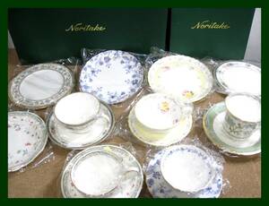 ★NORITAKE アソート★カップ＆ソーサー 5客 と ケーキ皿 16cm 5枚 まとめて ヨシノ 花更紗 JEUNE FLEUR ジュヌフレール KINGS CROSS